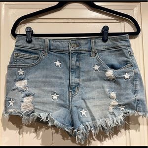 Eunina Star Denim Shorts